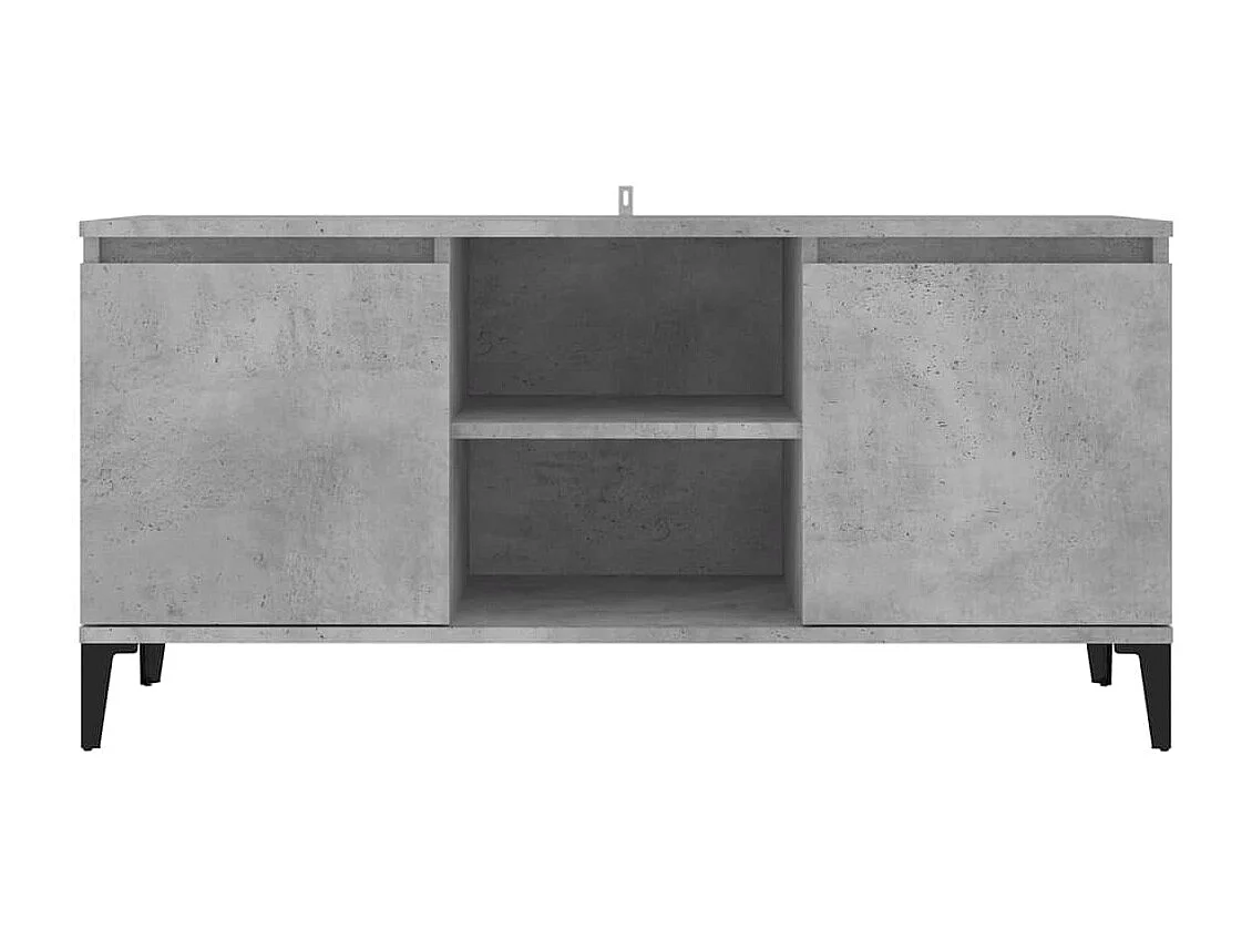 TV-Schrank,TV-Möbel mit Metallbeinen Betongrau 103,5x35x50 cm -gkd170715
