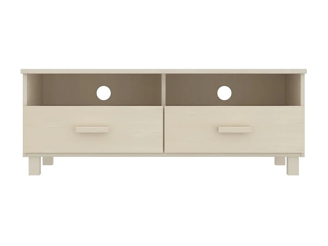 Meuble TV HAMAR Marron 106x40x40 cm Bois massif de pin BE33112