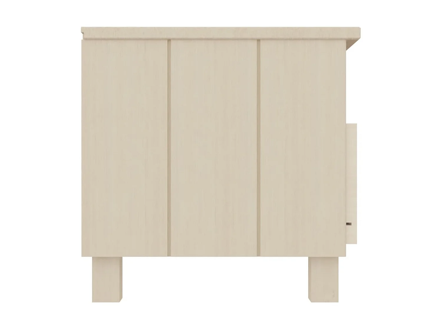 Meuble TV HAMAR Marron 106x40x40 cm Bois massif de pin BE33112