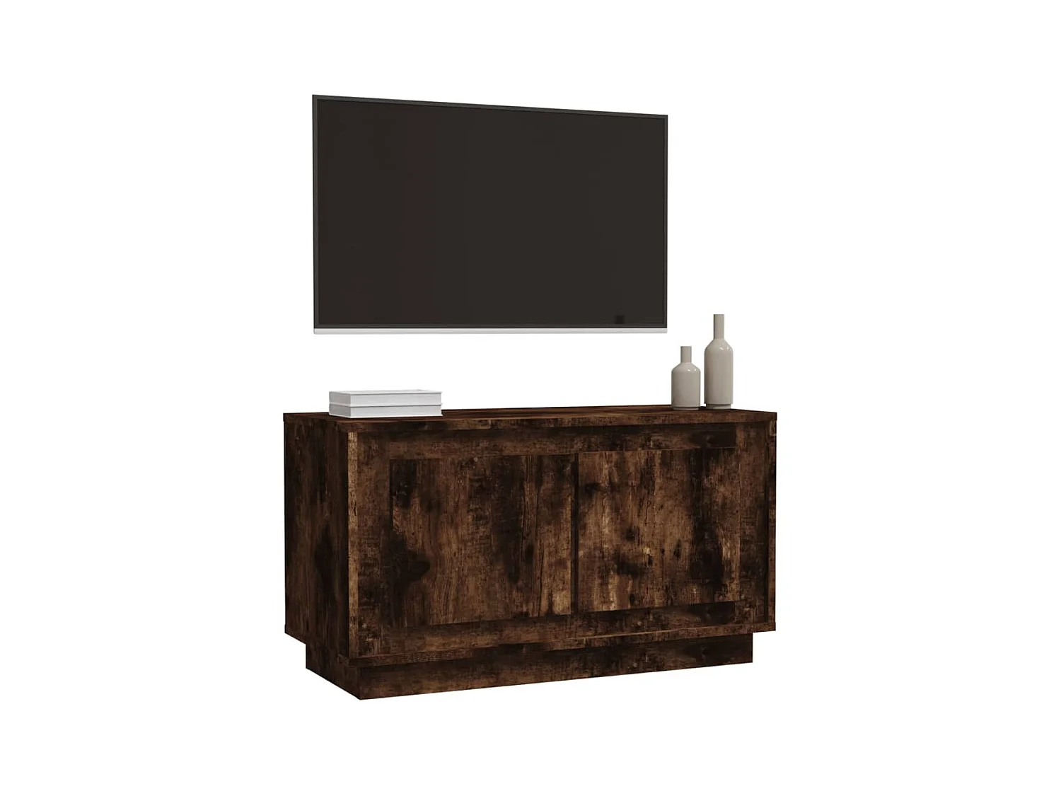 Tv-meubel 80x35x45 cm bewerkt hout gerookt eikenkleurig NL13220