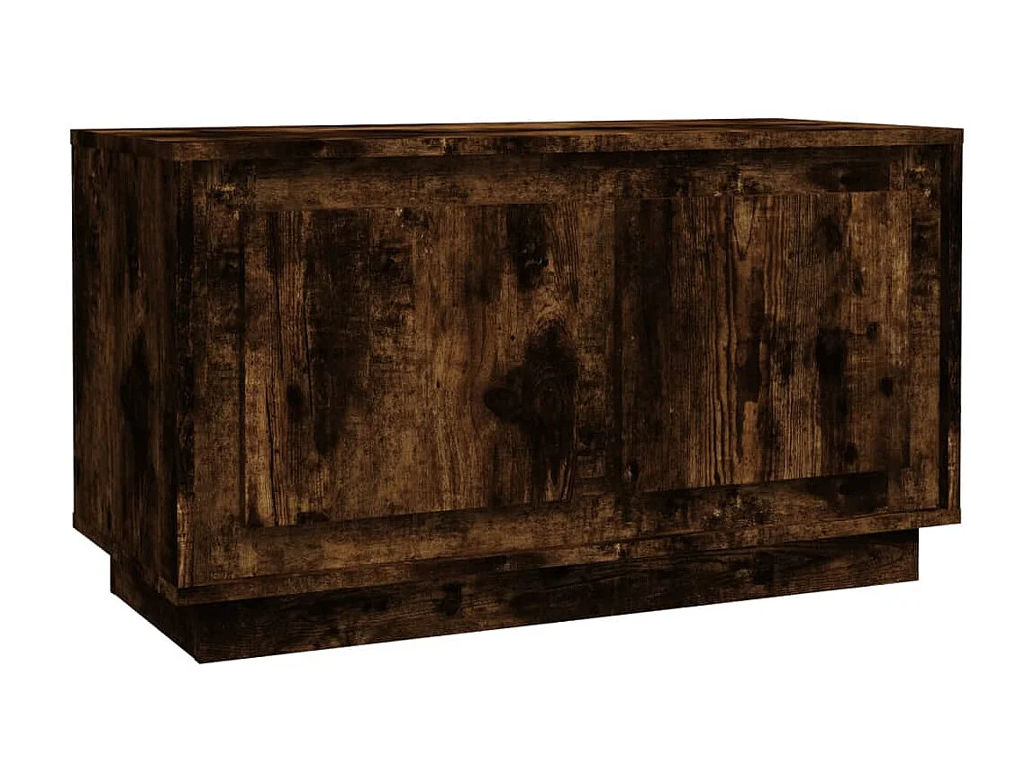 Meuble TV chêne fumé 80x35x45 cm bois d'ingénierie BE74409