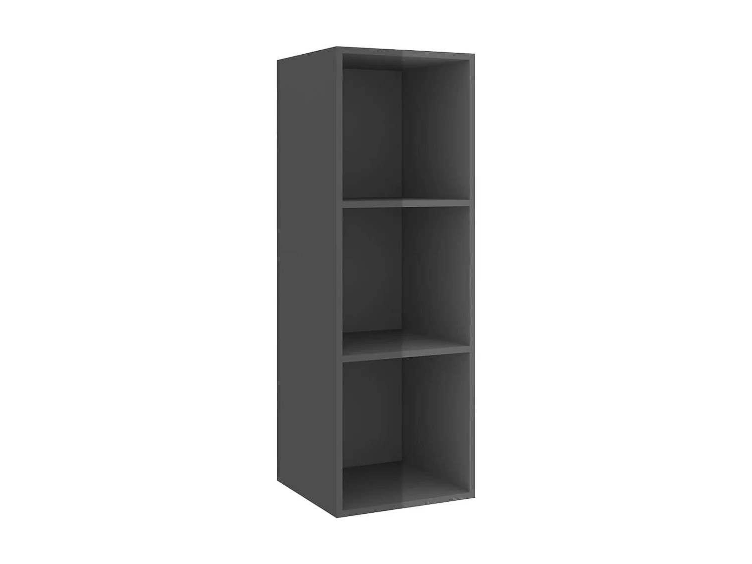 3-tlg. TV-Schrank-Set,TV-Möbel Hochglanz-Grau Holzwerkstoff -gkd97104