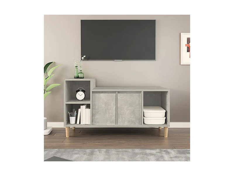 TV-Schrank,TV-Möbel Betongrau 100x35x55 cm Holzwerkstoff -gkd776697