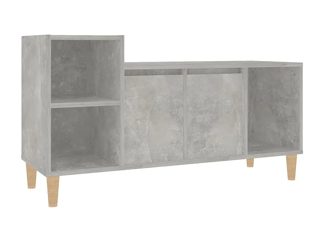 Meuble TV Gris béton 100x35x55 cm Bois d'ingénierie BE67445