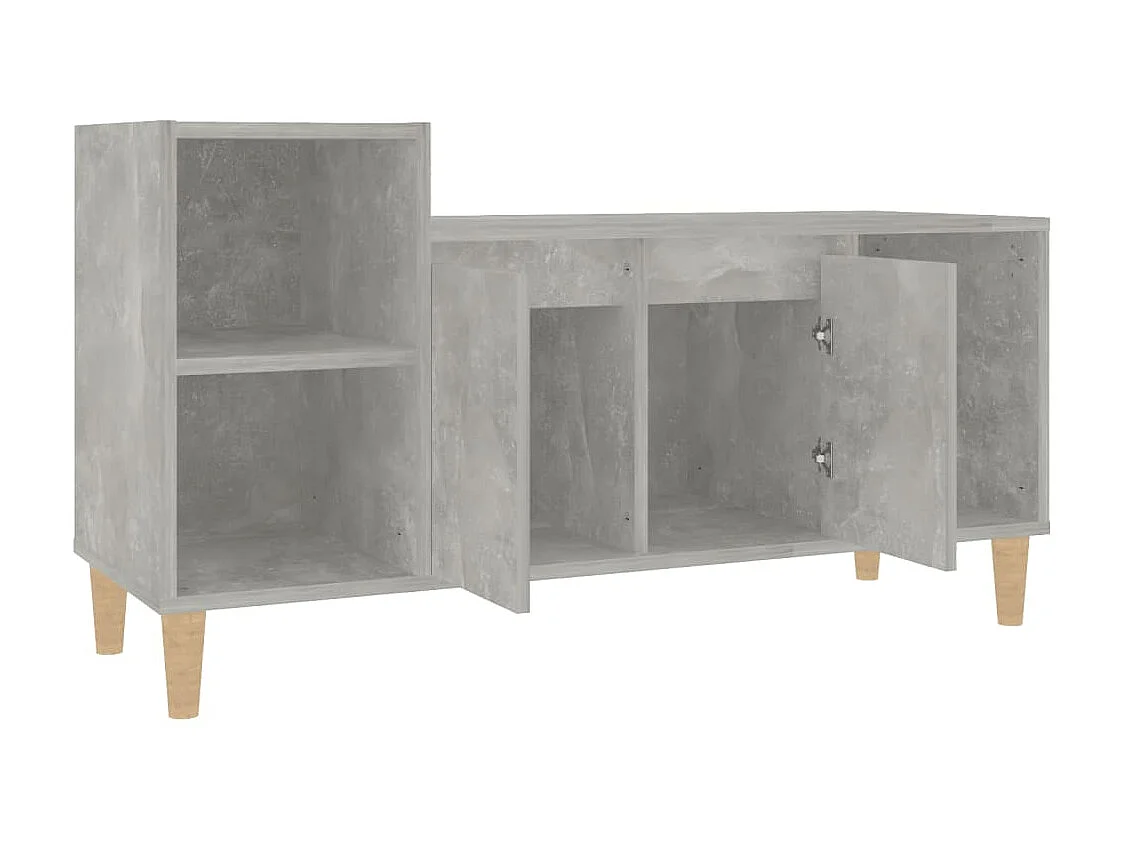 Meuble TV Gris béton 100x35x55 cm Bois d'ingénierie BE67445
