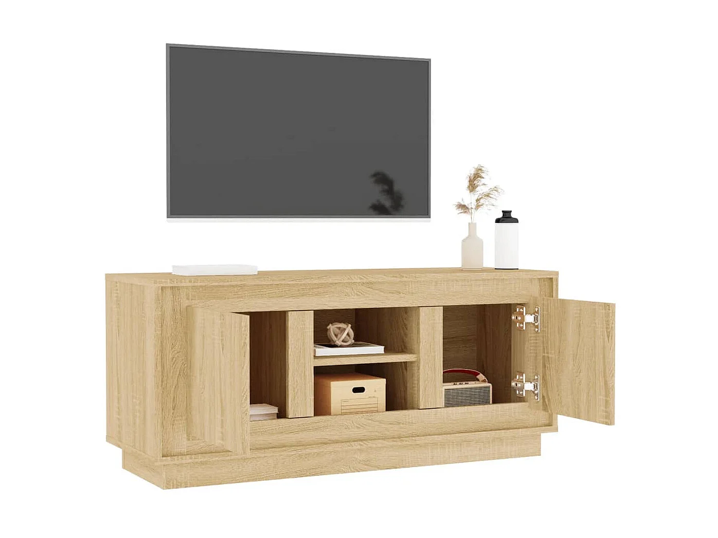 Meuble TV chêne sonoma 102x35x45 cm bois d'ingénierie BE69322