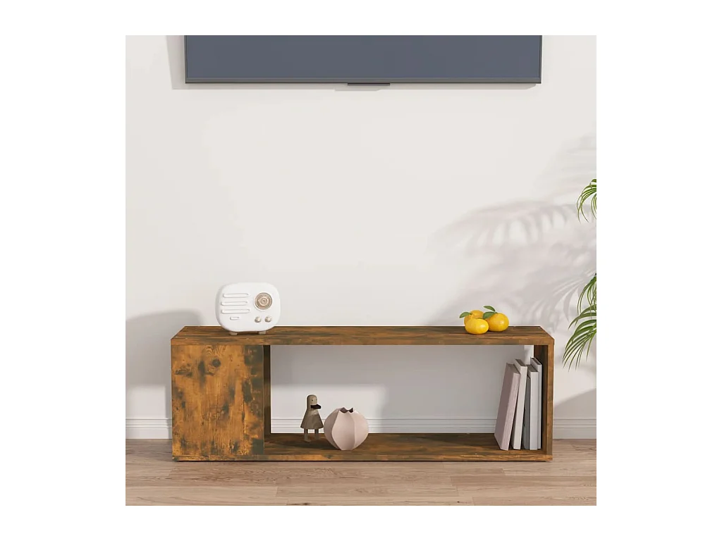 TV-Schrank,TV-Möbel Räuchereiche 100x24x32 cm Holzwerkstoff -gkd453152