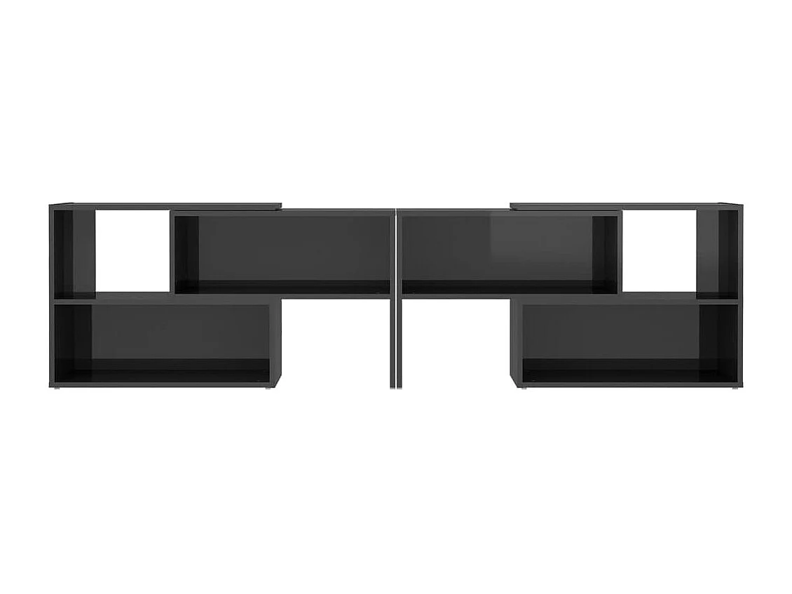 Tv-meubel 149x30x52 cm bewerkt hout hoogglans grijs NL578734