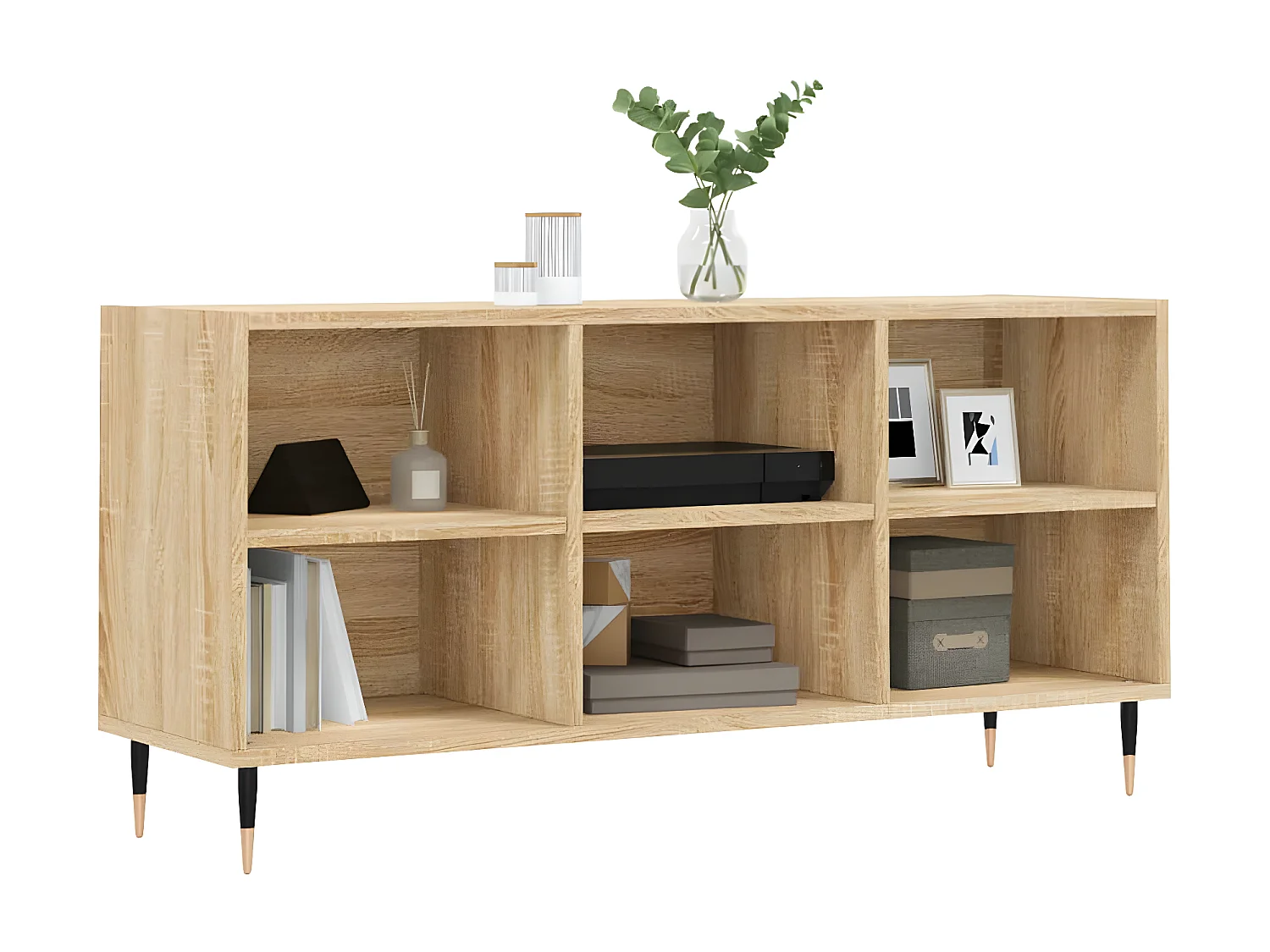 Meuble TV chêne sonoma 103,5x30x50 cm bois d'ingénierie BE71604