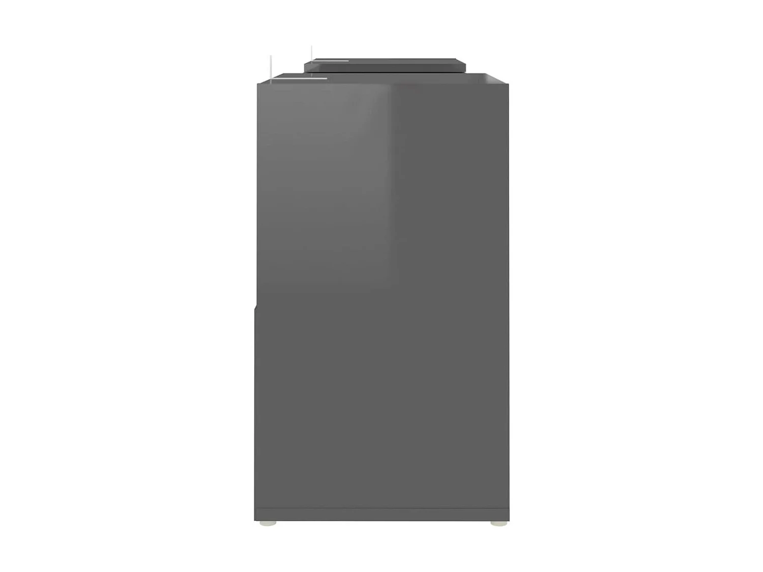 Meuble TV Gris brillant 104x30x52 cm Aggloméré BE27855