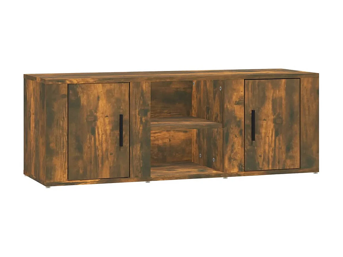 TV-Schrank,TV-Möbel Räuchereiche 100x31,5x35 cm Holzwerkstoff -gkd745196