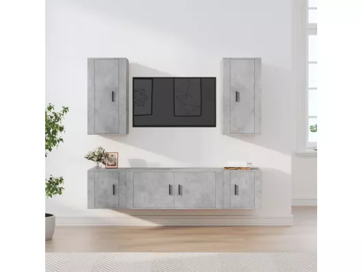 Kauf Unique 5-tlg. TV-Schrank-Set,TV-Möbel Betongrau Holzwerkstoff -gkd934271