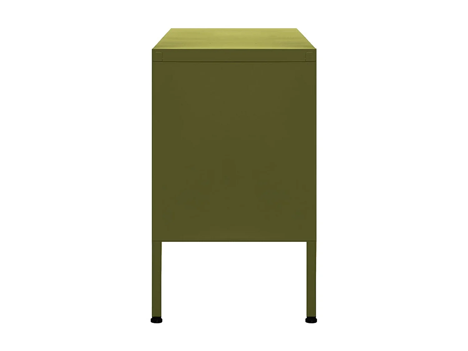 Meuble TV Vert olive 105x35x50 cm Acier BE59389