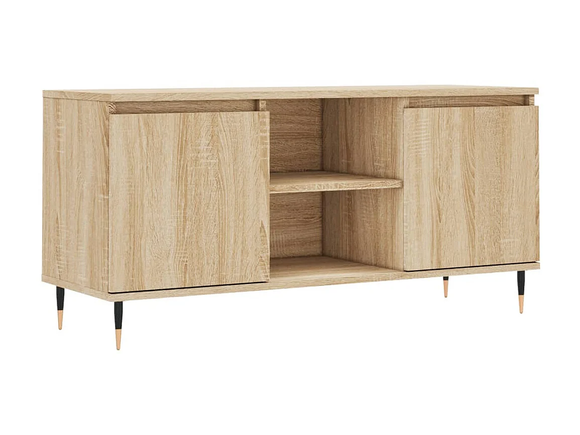 Tv-meubel | Tv-Bank | TV-kast104x35x50 cm bewerkt hout sonoma eikenkleurig