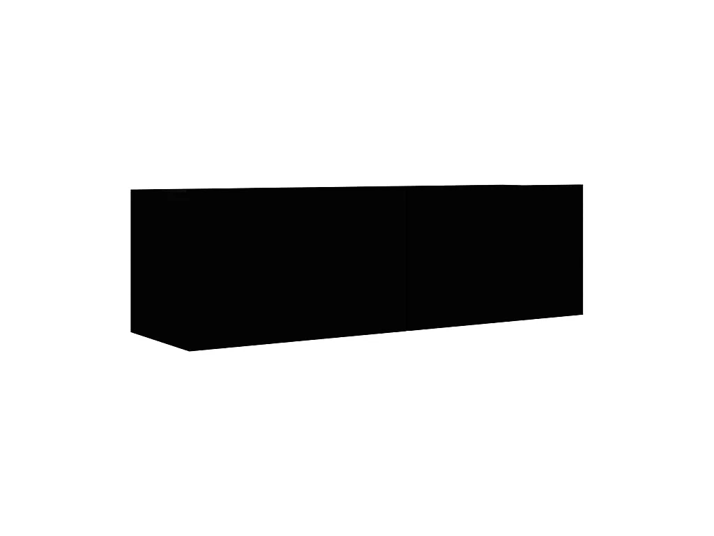 Meubles TV 6 pcs Noir Aggloméré BE24051