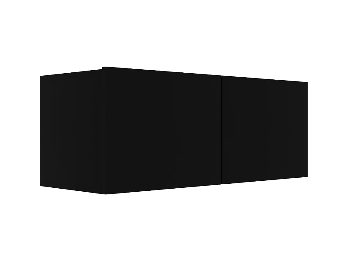 Meubles TV 6 pcs Noir Aggloméré BE24051