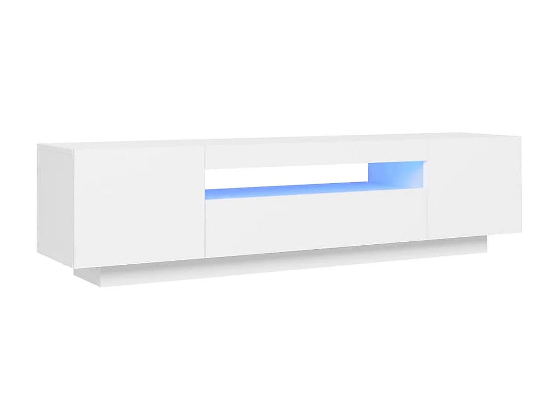 Tv-meubel met LED-verlichting 160x35x40 cm wit NL516603