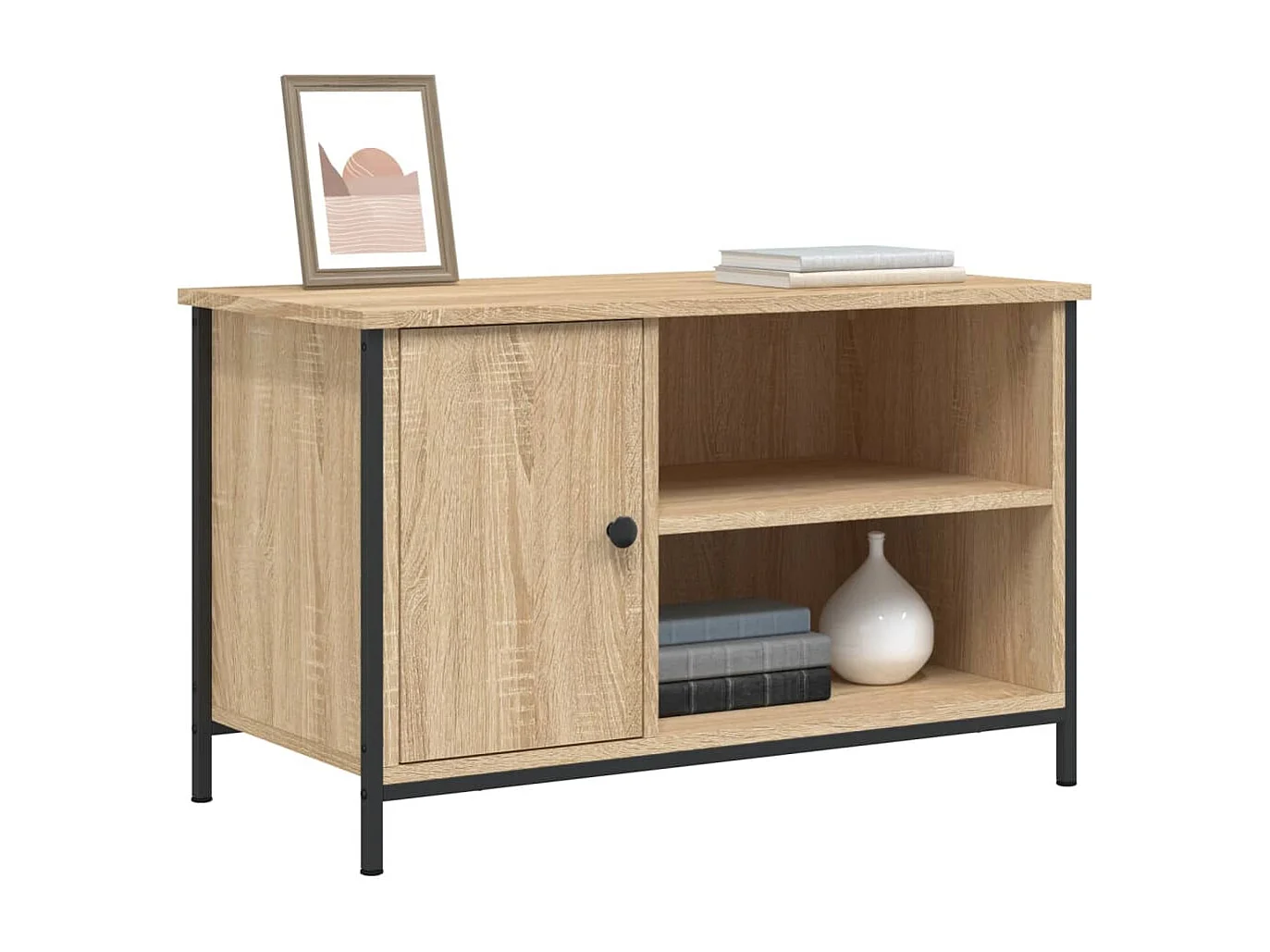 Meuble TV Chêne sonoma 80x40x50 cm Bois d'ingénierie GR21323