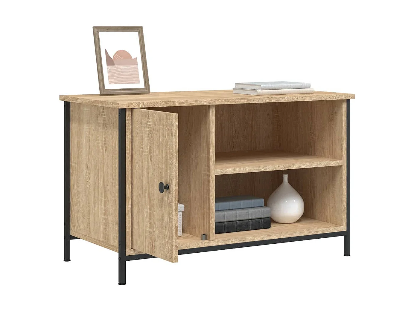 Meuble TV Chêne sonoma 80x40x50 cm Bois d'ingénierie GR21323