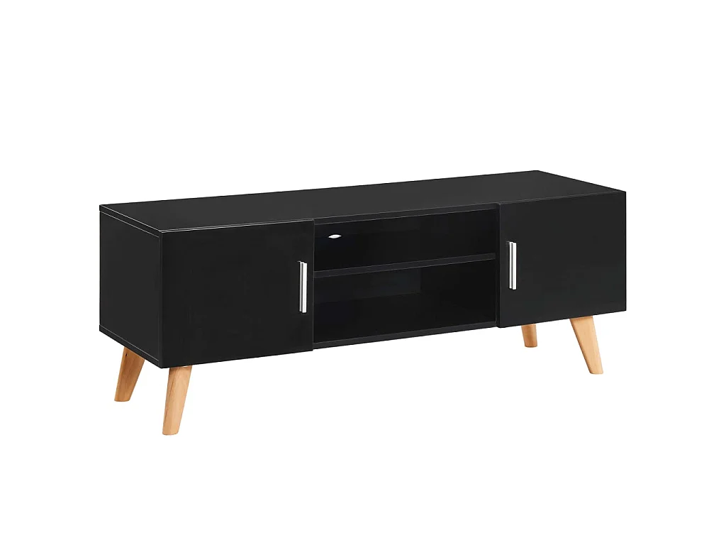 Meuble TV Noir 120x40x46 cm MDF BE90793