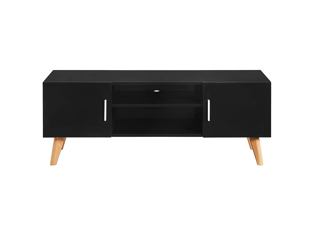 Meuble TV Noir 120x40x46 cm MDF BE90793