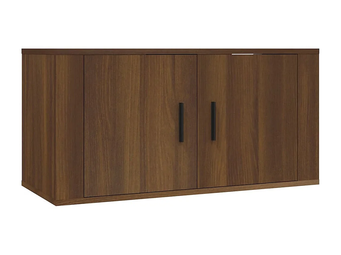 Ensemble de meubles TV 2 pcs Chêne fumé Bois d'ingénierie BE23146