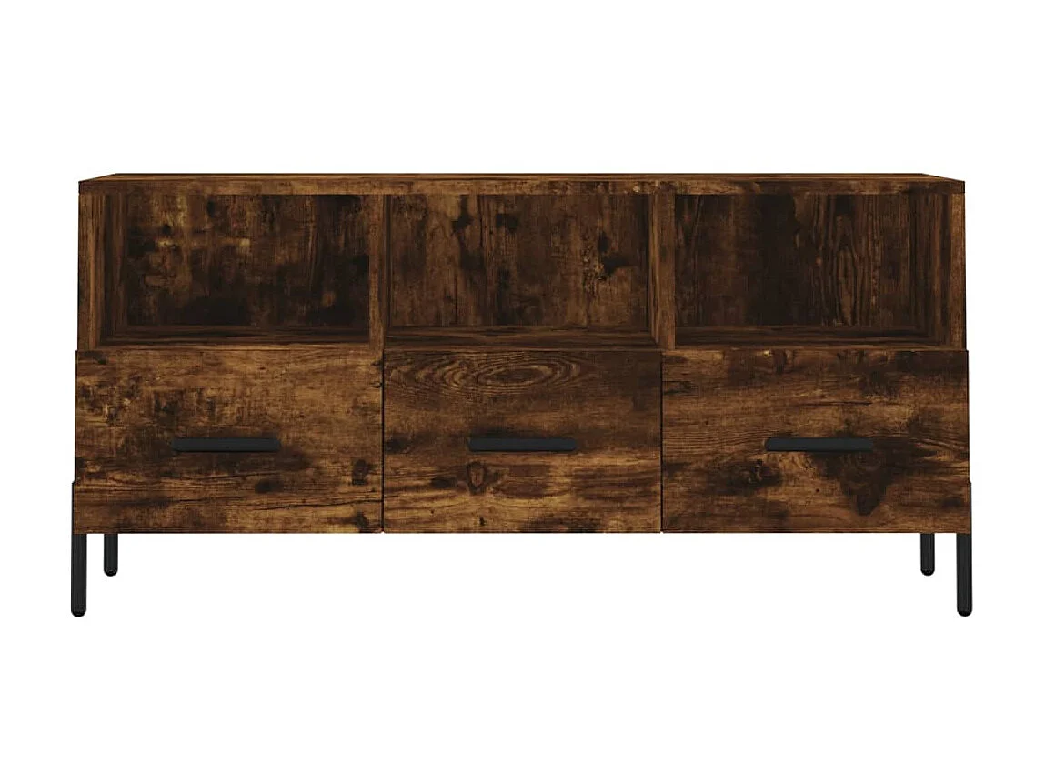 Tv-meubel 102x36x50 cm bewerkt hout gerookt eikenkleurig NL10024