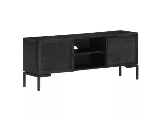 Kauf Unique TV-Schrank,TV-Möbel Schwarz 115x30x46 cm Massivholz Mango -gkd938877