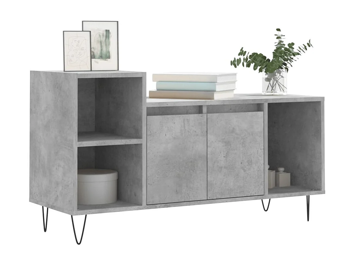 TV-Schrank,TV-Möbel Betongrau 100x35x55 cm Holzwerkstoff -gkd913715