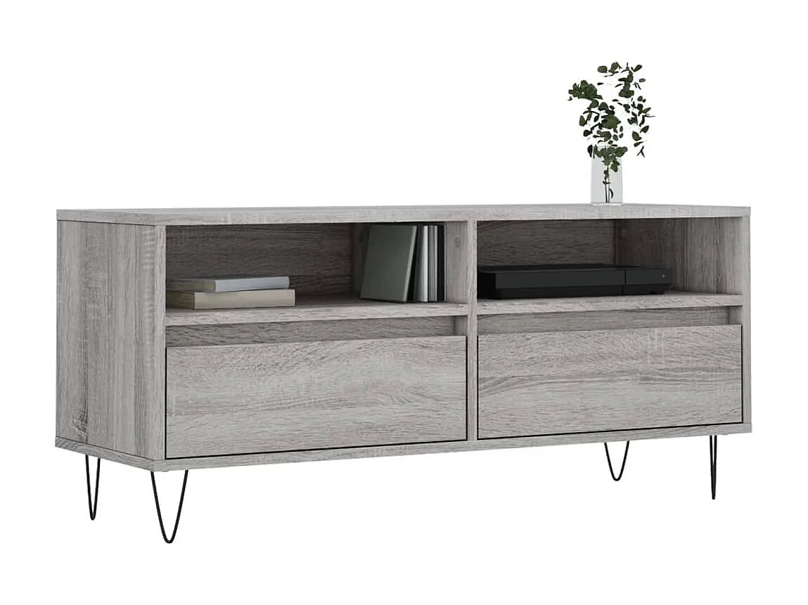 Meuble TV sonoma BEis 100x34,5x44,5 cm bois d'ingénierie BE58316