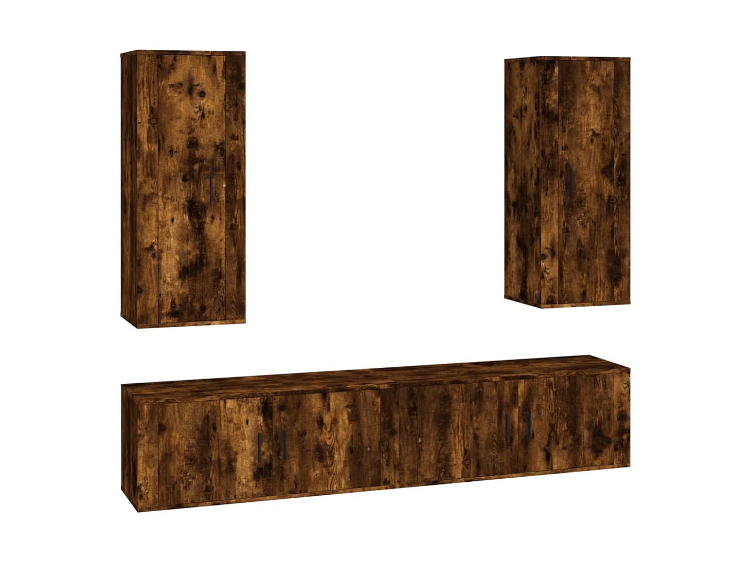 Ensemble de meubles TV 4 pcs Chêne fumé Bois d'ingénierie BE98341