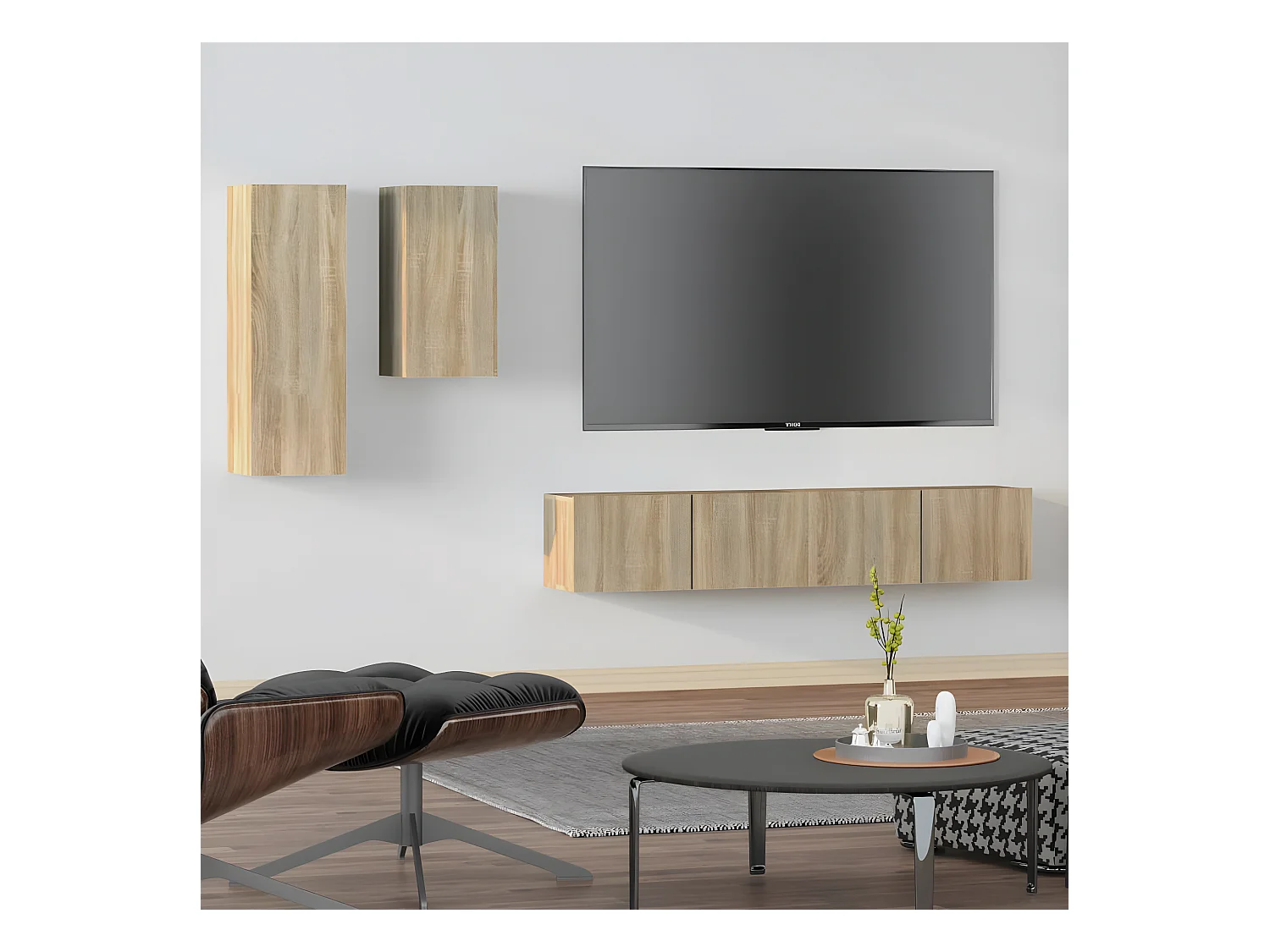 Ensemble de meubles TV 4 pcs Chêne sonoma Bois d'ingénierie BE23803