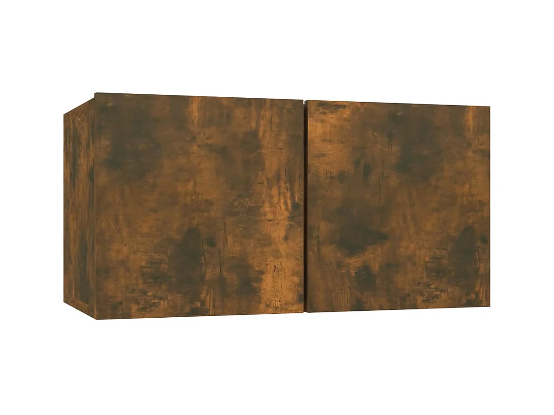 4-tlg. TV-Schrank-Set,TV-Möbel Räuchereiche Holzwerkstoff -gkd354572