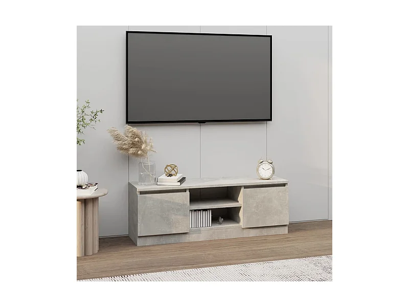 Móvel de TV com porta 102x30x36 cm cinzento cimento PT499178