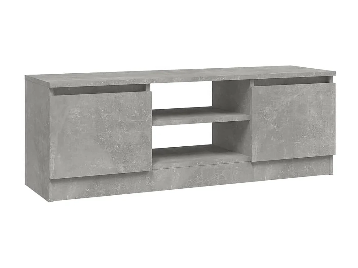 Meuble TV avec porte Gris béton 102x30x36 cm BE57368