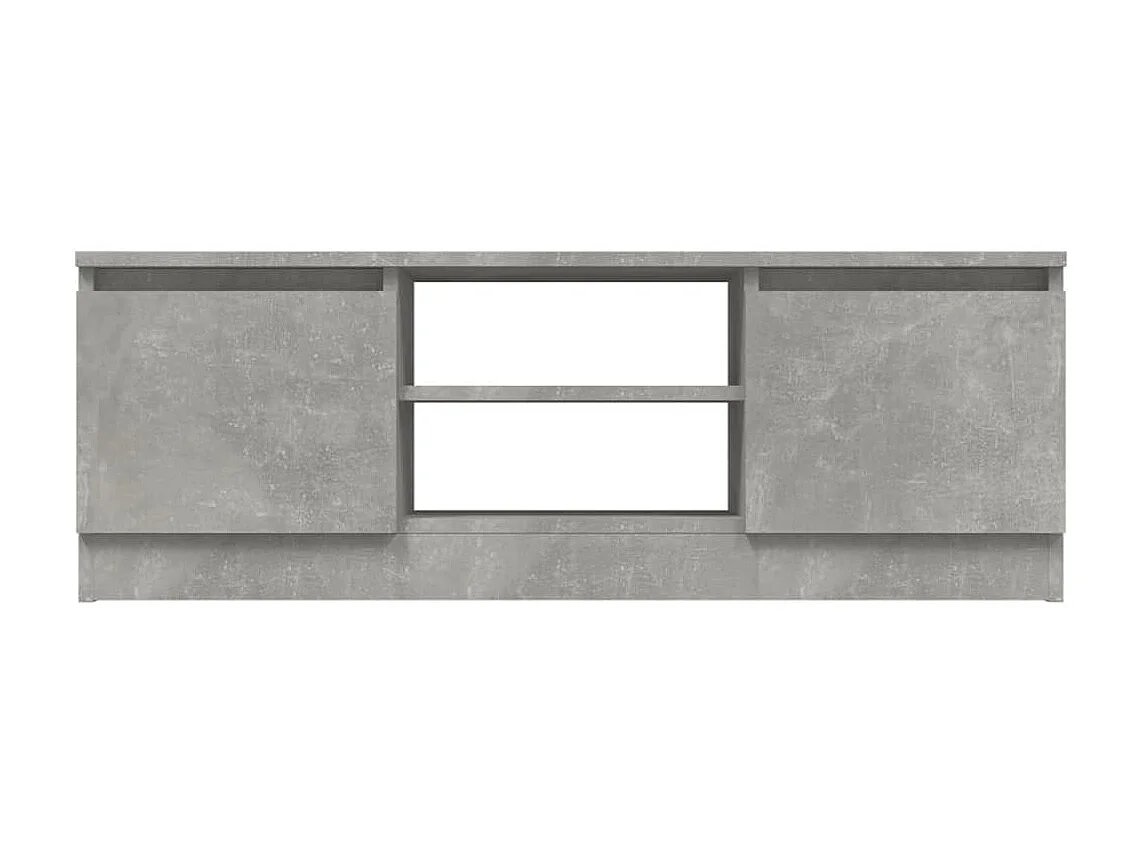 Meuble TV avec porte Gris béton 102x30x36 cm BE57368