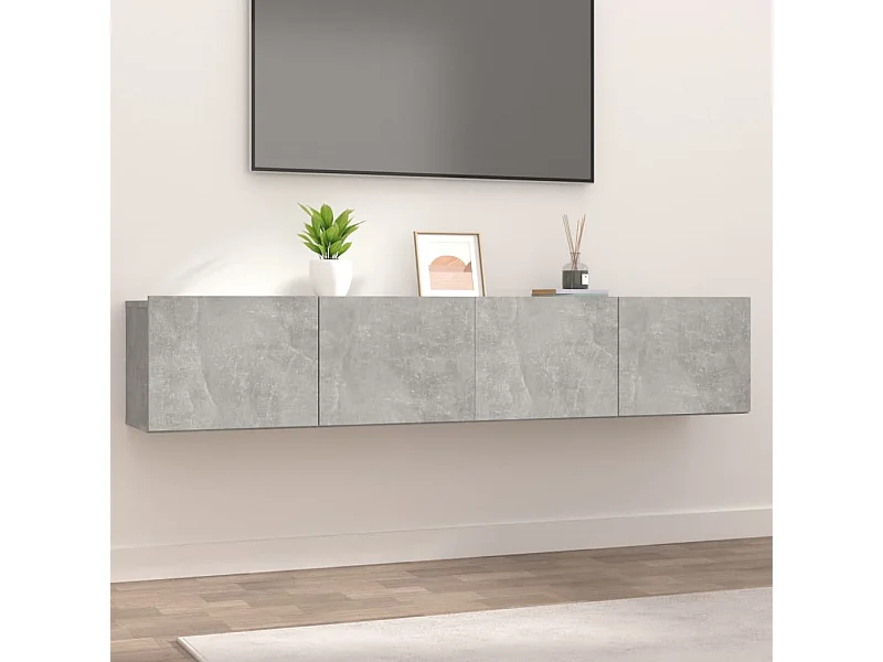 2 Stk.TV-Schränke,TV-Möbel Betongrau 80x30x30 cm Holzwerkstoff -gkd424944