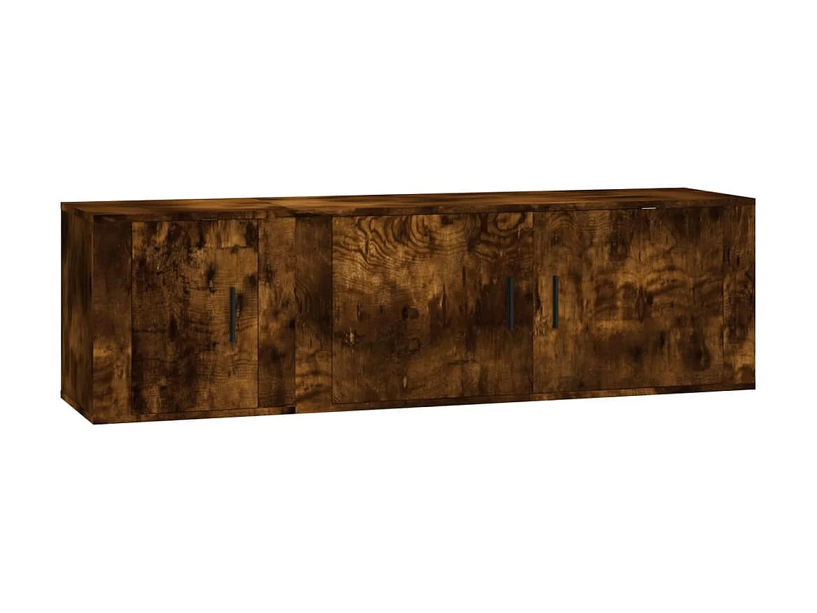 Ensemble de meubles TV 2 pcs Chêne fumé Bois d'ingénierie BE50326