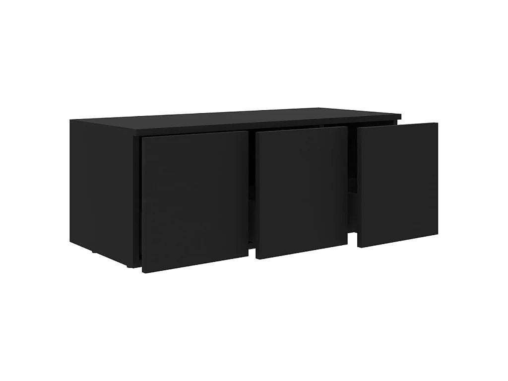 Meuble TV Noir 80x34x30 cm Aggloméré BE66221