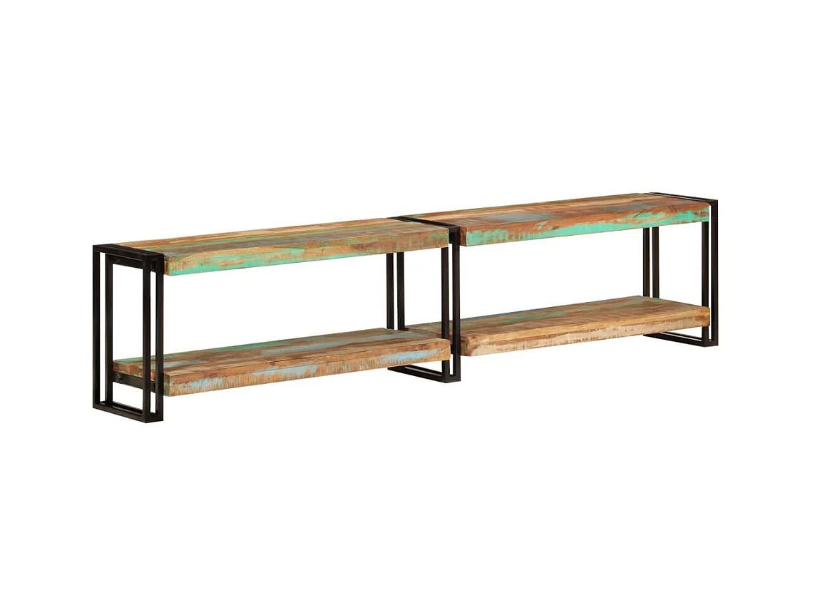 Meuble TV 180x30x40 cm bois massif de récupération BE26812