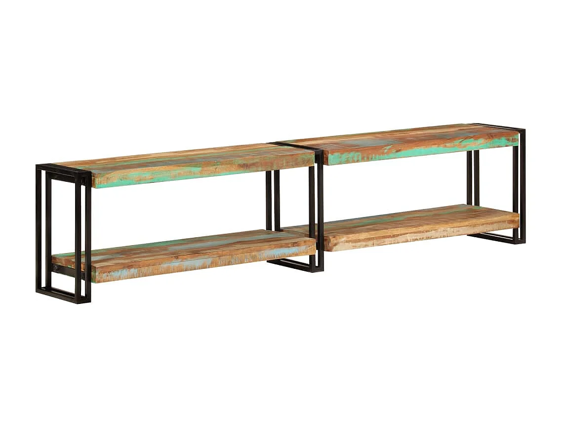 Meuble TV 180x30x40 cm bois massif de récupération BE26812