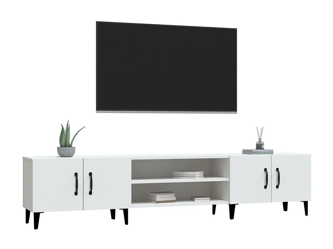 TV-Schrank,TV-Möbel Weiß 180x31,5x40 cm Holzwerkstoff -gkd824422