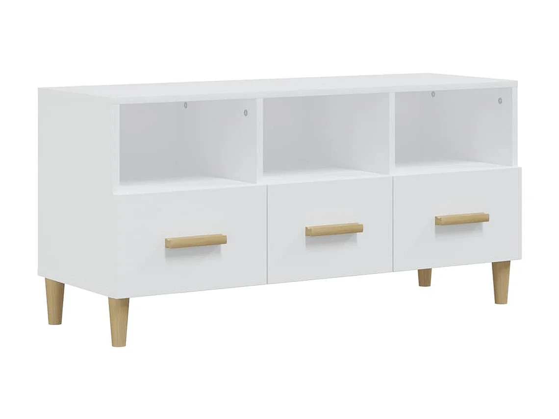 TV-Schrank,TV-Möbel Hochglanz-Weiß 102x36x50 cm Holzwerkstoff -gkd813958