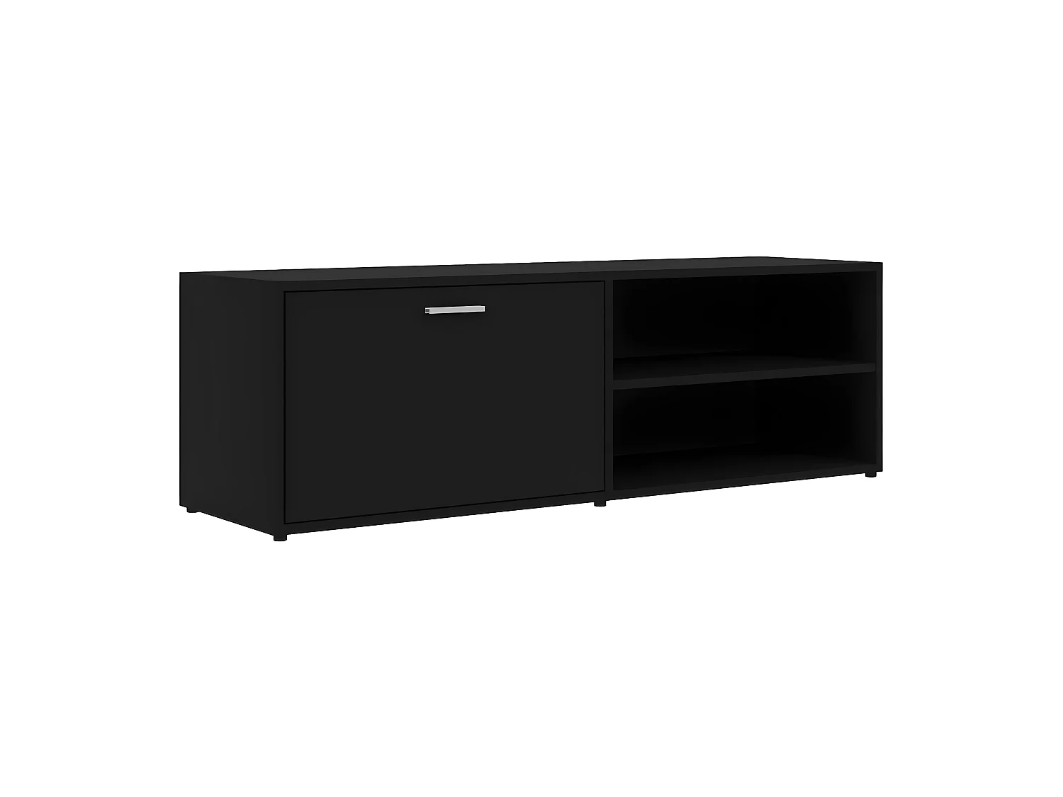 Meuble TV Noir 120x34x37 cm Aggloméré BE80861