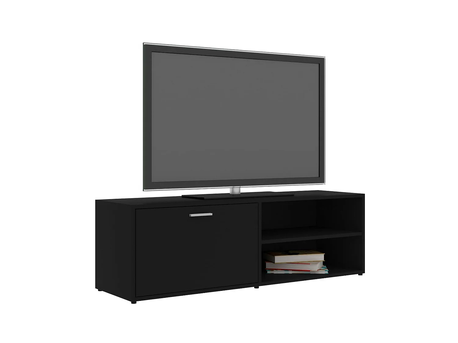 Meuble TV Noir 120x34x37 cm Aggloméré BE80861