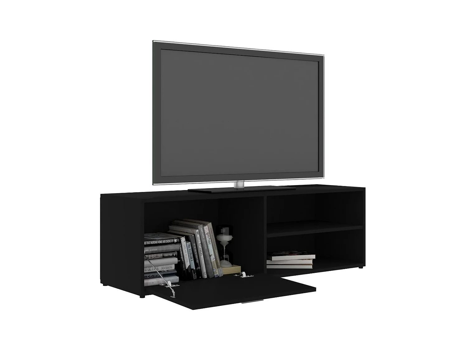 Meuble TV Noir 120x34x37 cm Aggloméré BE80861