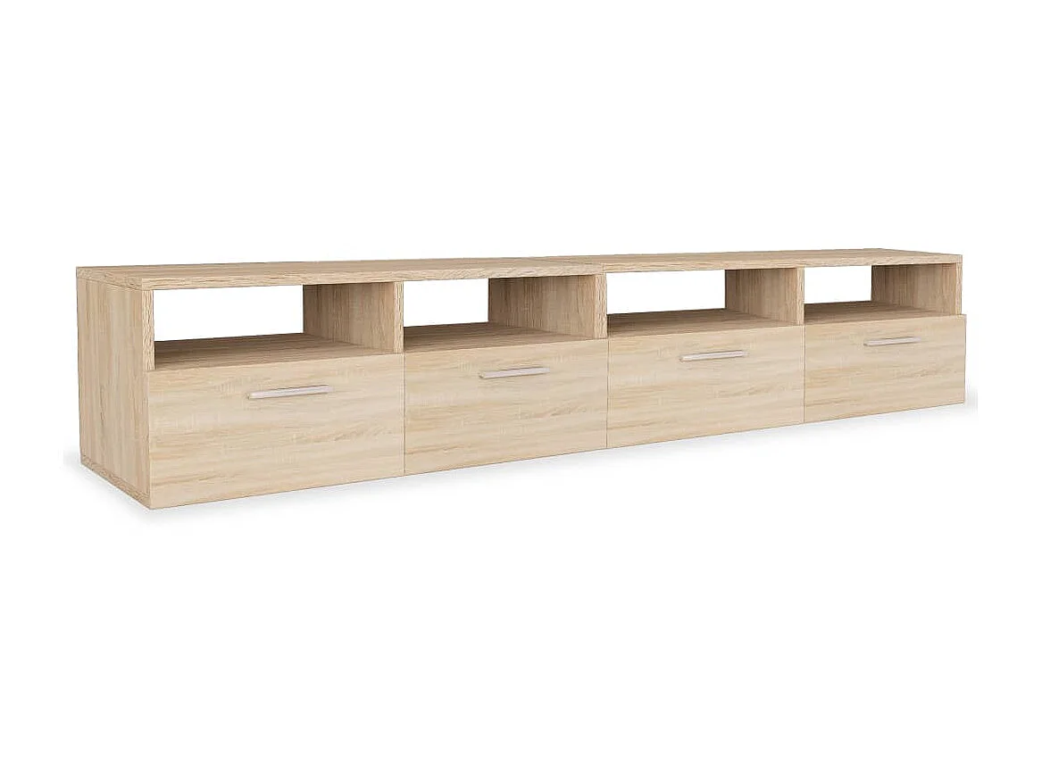Meubles TV 2 pcs Bois d’ingénierie 95x35x36 cm Chêne BE25414