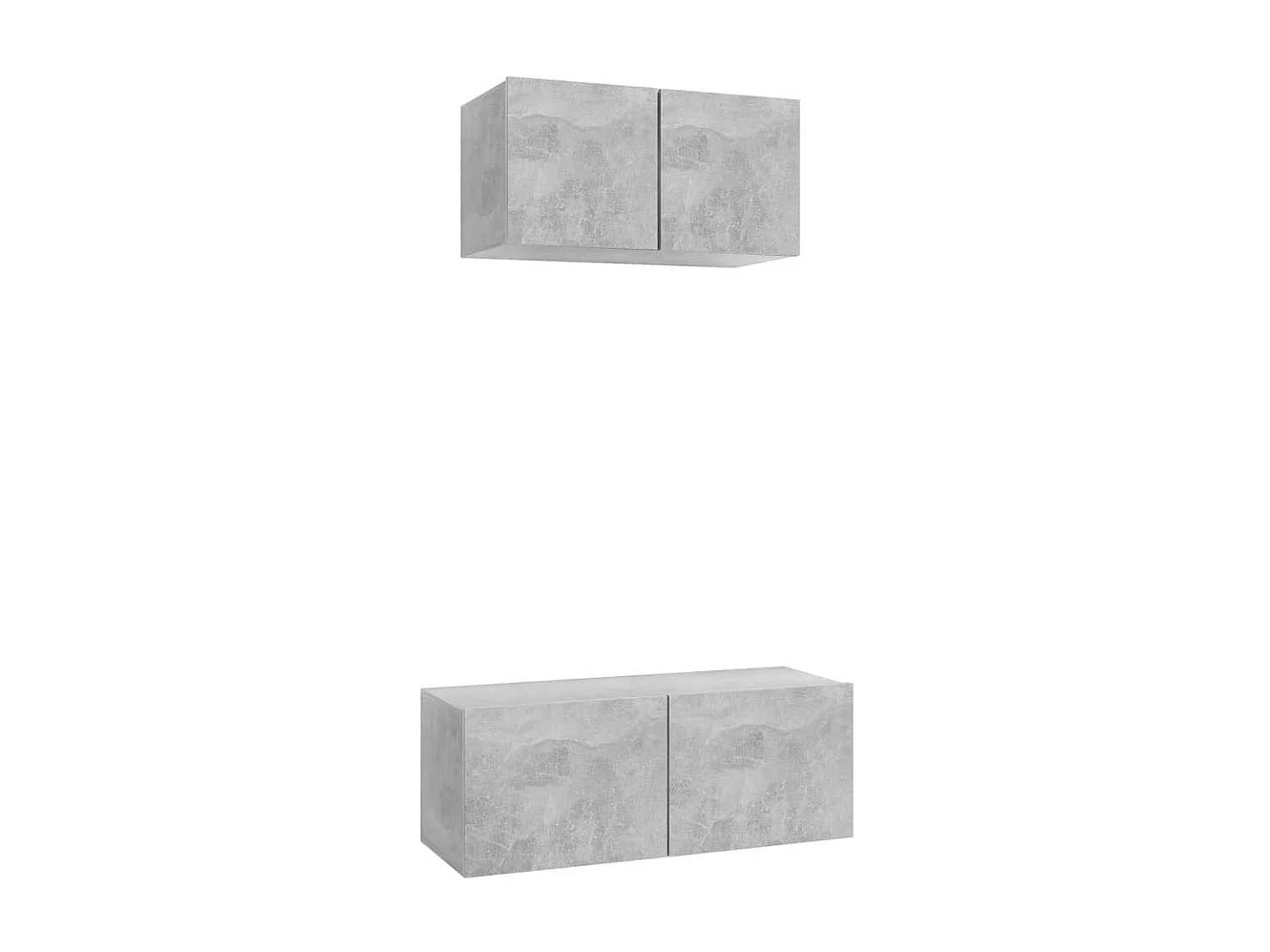 Set de Muebles para TV 2 pzas madera ingeniería gris hormigón ES12826