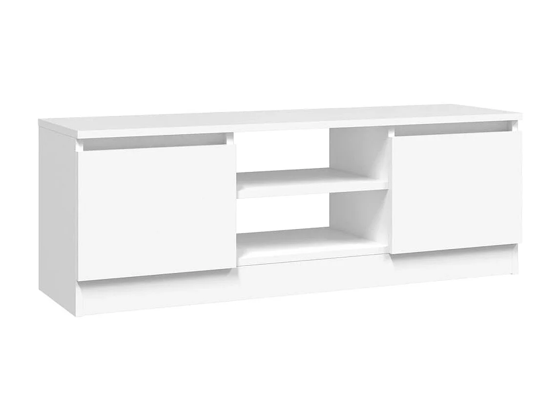 Meuble TV avec porte Blanc 102x30x36 cm BE72663