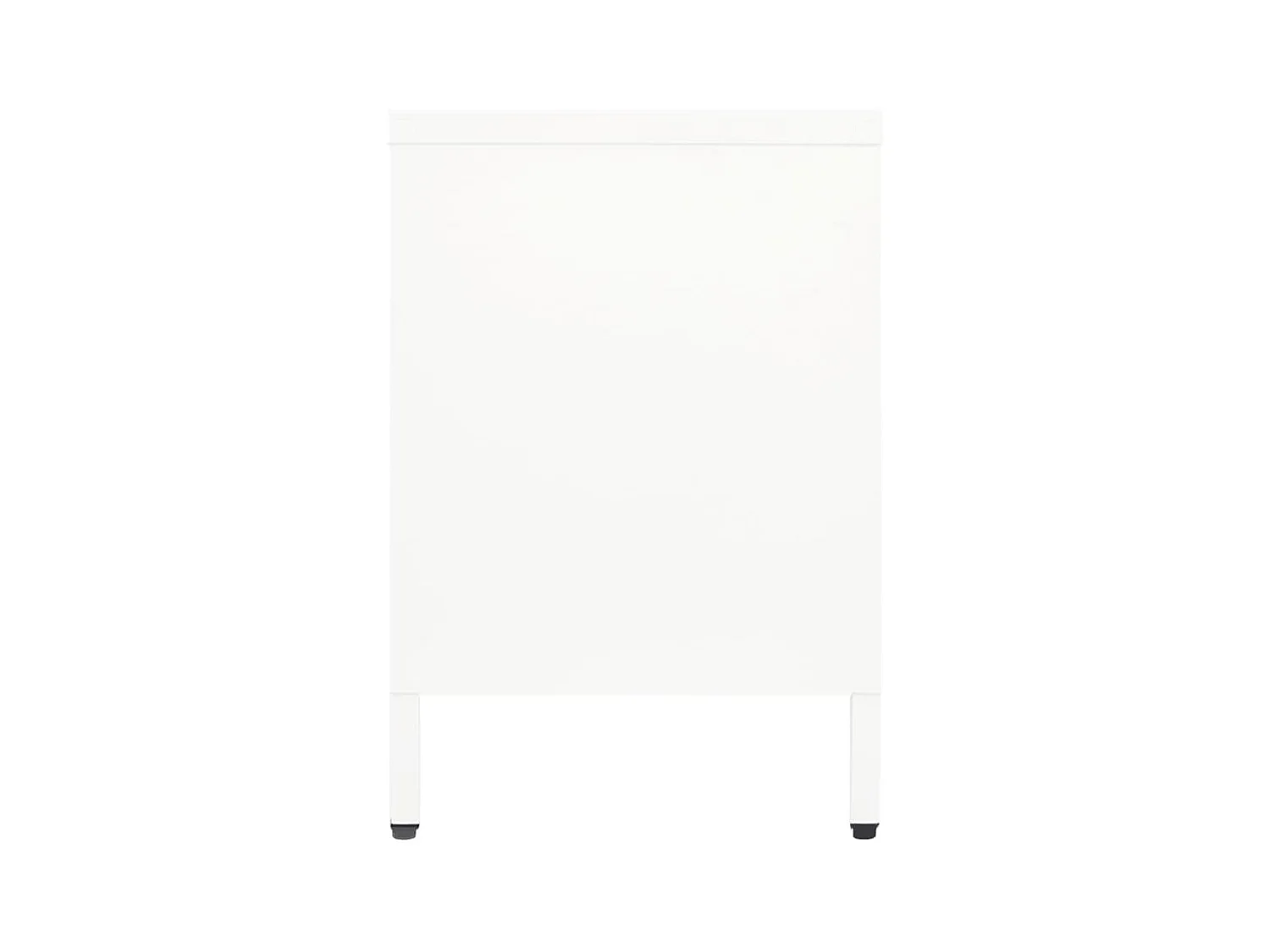 Mueble para el televisor acero y vidrio blanco 105x35x52 cm ES53381